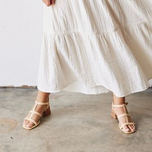 ABLE Rattan Jayce Heel Sandal - Like New